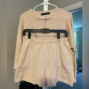 Amazon Two Piece loungewear sweater/shorts set